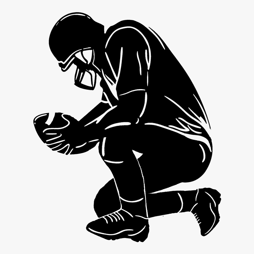 Nfl Football Player Silhouette Png - Silhouette Football Player Clipart, Transparent Png