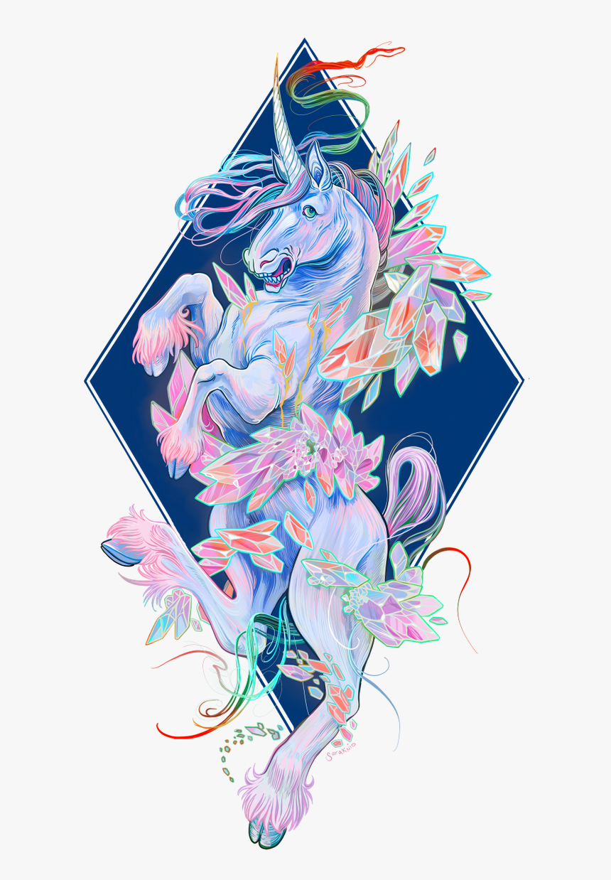 Crystal Unicorn Art, HD Png Download