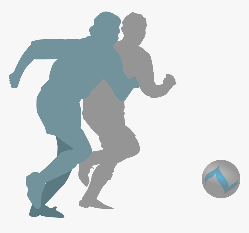 Football Player Silhouette Vector - Football Player Colour Silhouette Png, Transparent Png