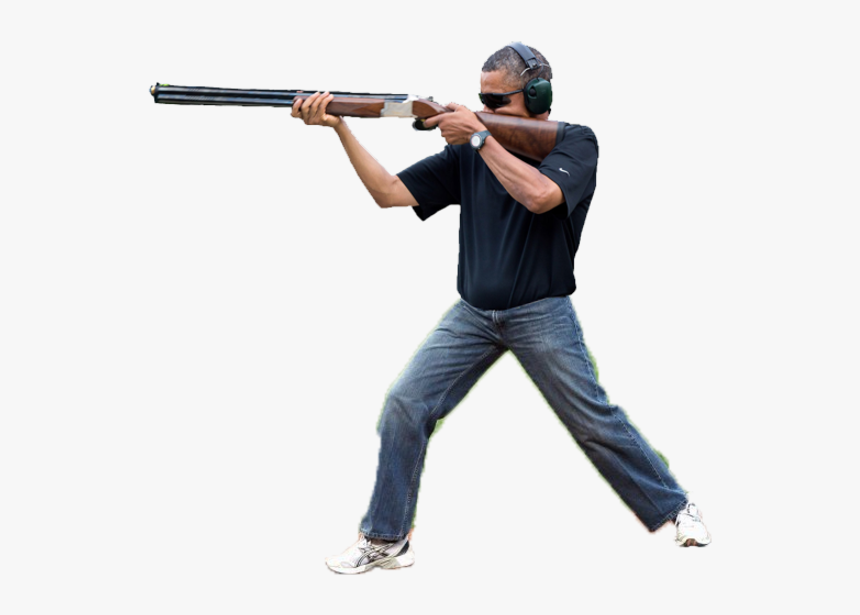 Baseball Equipment Gun Shoulder Firearm Baseball Bat - Full Body Obama Transparent, HD Png Download
