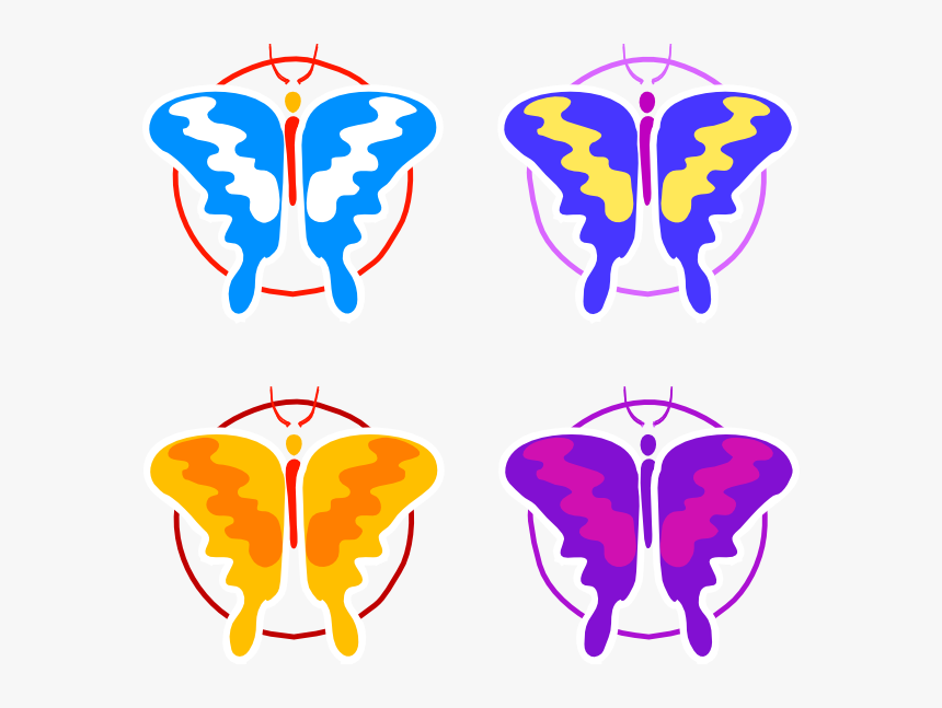 Four Butterflies Svg Clip Arts - Ehrlich And Raven Coevolution, HD Png Download