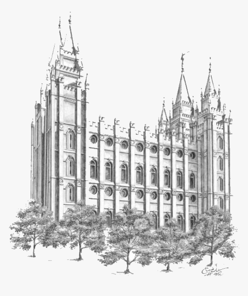 Salt Lake Temple Temple Square Latter Day Saints Temple - Church Of Jesus Christ Of Latter Day Saint Temple Clipart, HD Png Download