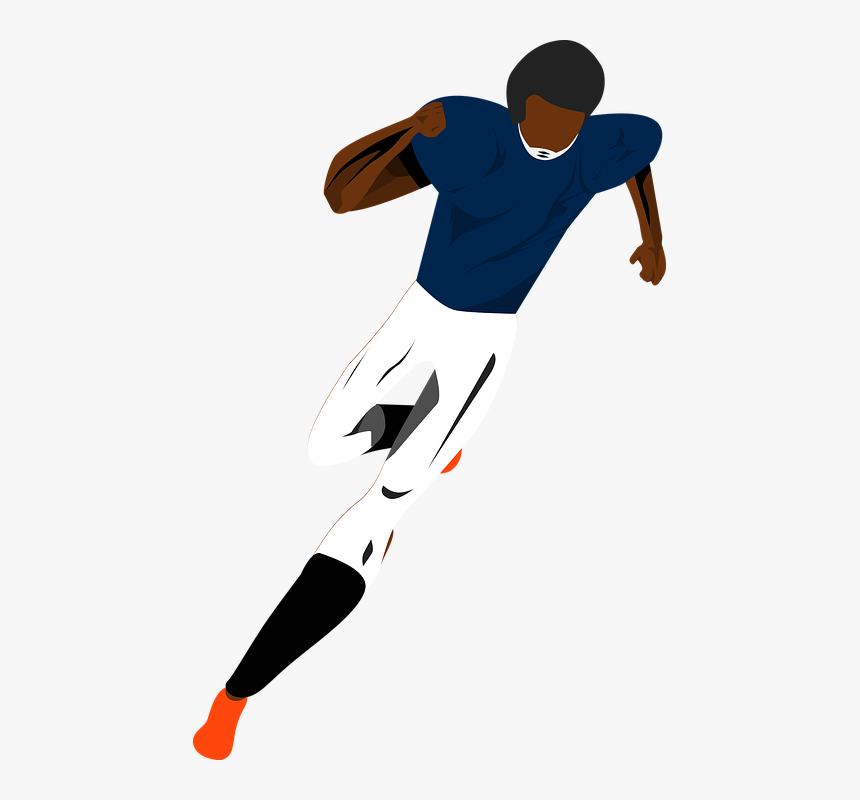 Football Player Running American Football Nfl Player, HD Png Download