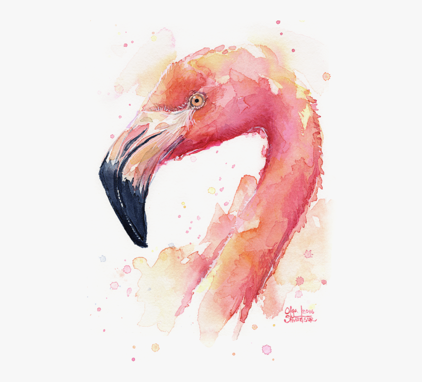 Flamingo Watercolor, HD Png Download
