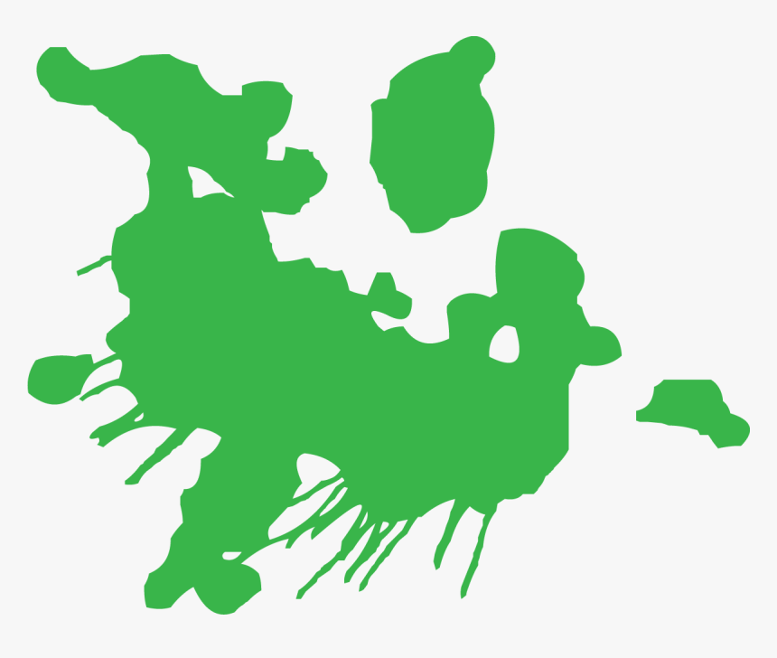 Green Paint Splat Clipart - Holi Colour Clip Art, HD Png Download