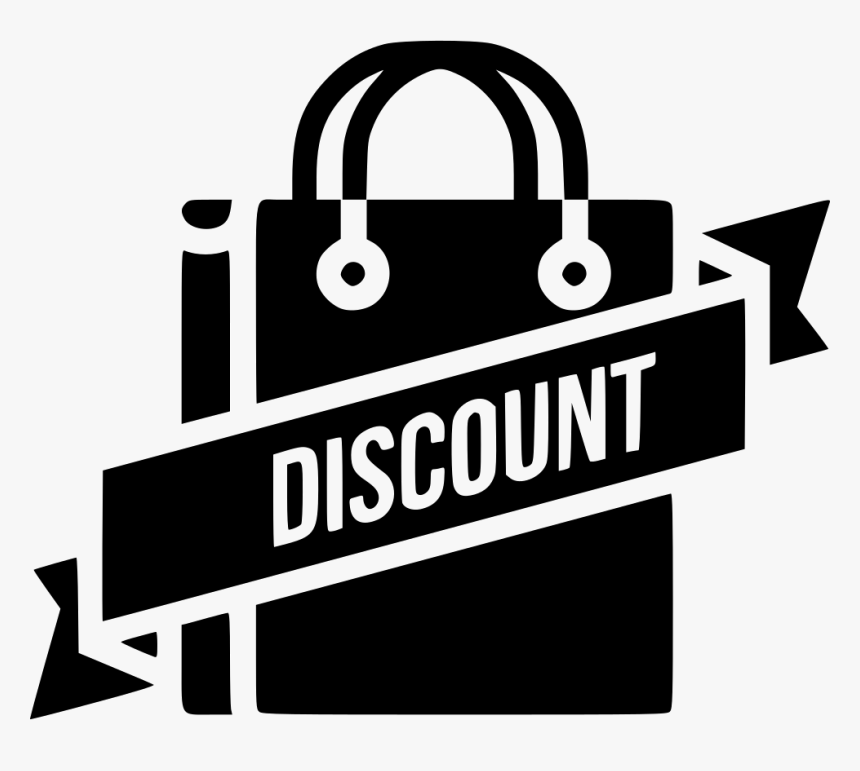 Discount Ribbon Carry Bag Cart Online Tag Label - Label Png Discount, Transparent Png