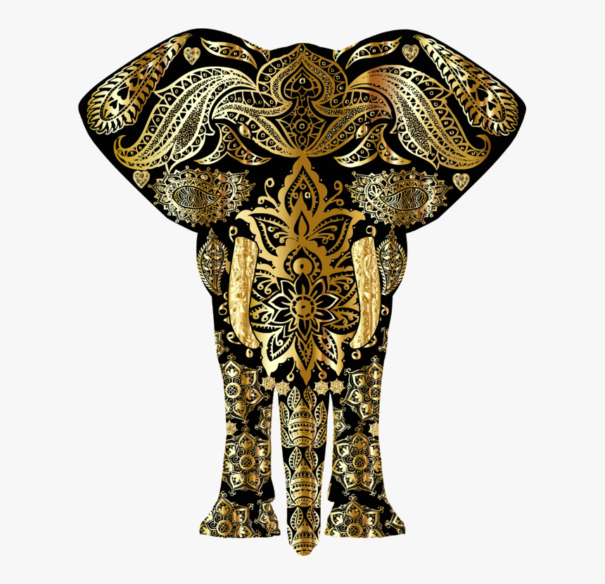 Wildlife,terrestrial Animal,elephants And Mammoths - Flower Elephant Transparent Background, HD Png Download