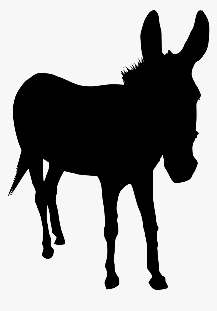 Donkey Silhouette Png - Silhouette Donkey Transparent Background, Png Download