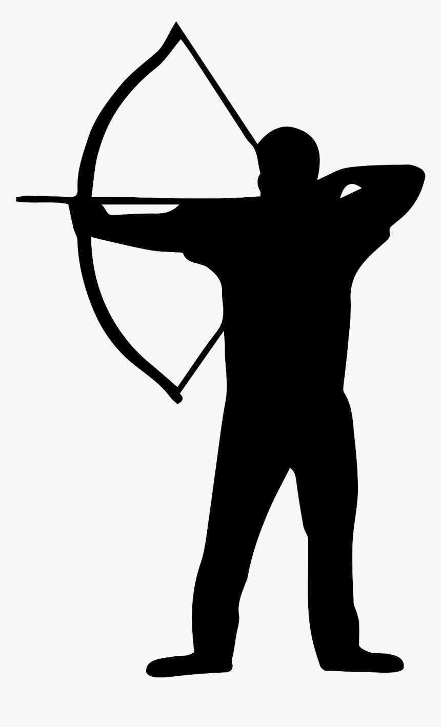 Archers De Brocéliande Archery Silhouette Bowyer Clip - Archery Silhouette, HD Png Download