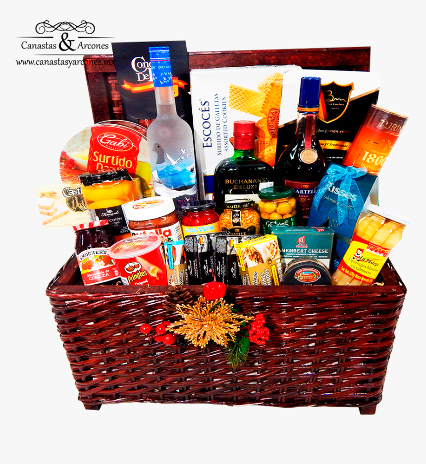 Campanas Png Canasra Canast Navideña Canasta Basica - Canastas Decoradas Para Regalar, Transparent Png