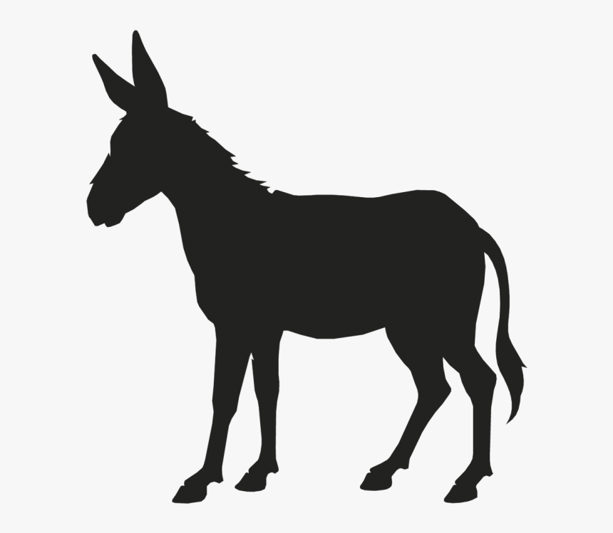 Donkey Mule Vector Graphics Clip Art Portable Network - Donkey Head Silhouette, HD Png Download