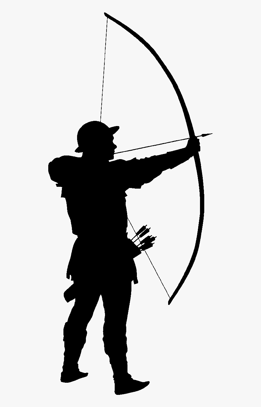 Archer Silhouette - Silhouette Archery, HD Png Download