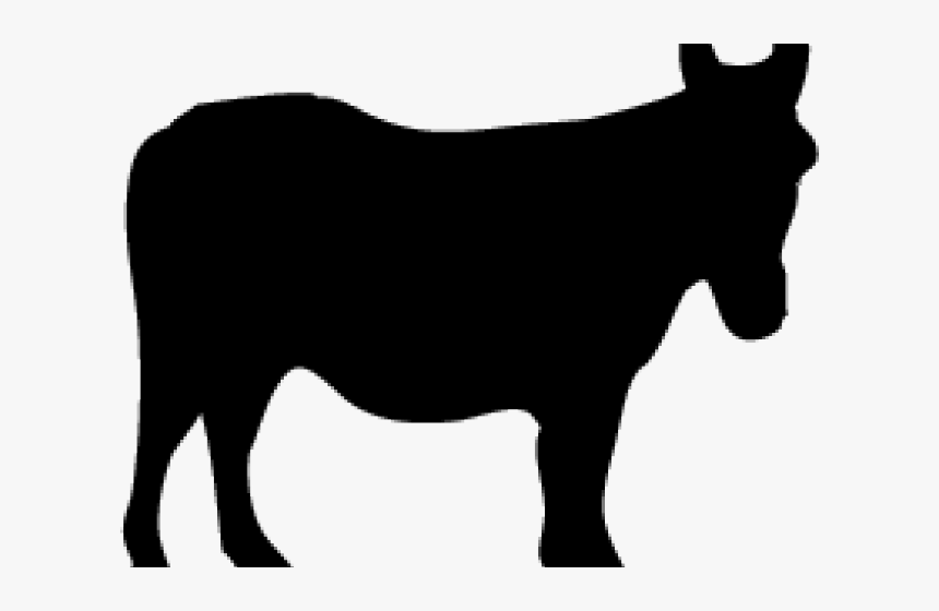 Silhouette Clipart Donkey - Трафареты Для Детей Домашние Животные, HD Png Download