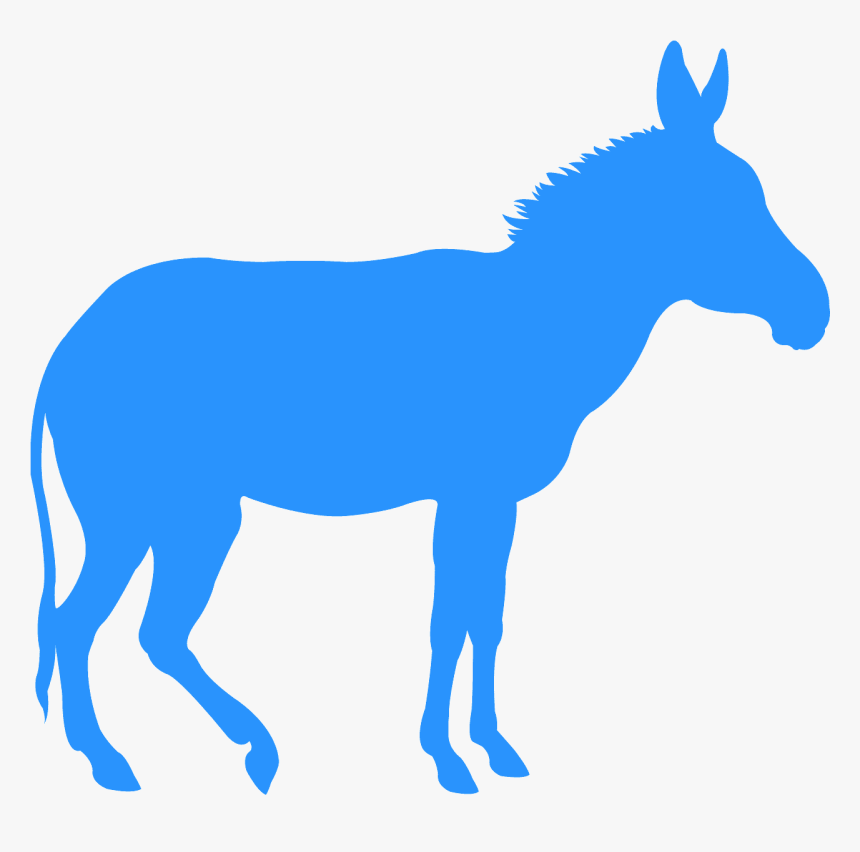 Blue Donkey Silhouette, HD Png Download