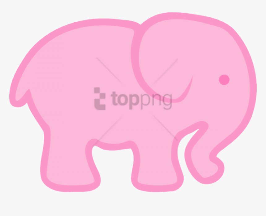 Larger Clipart Baby Elephant - Pink And Green Elephant, HD Png Download