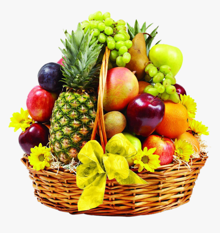 Basket Of Fruits Png, Transparent Png