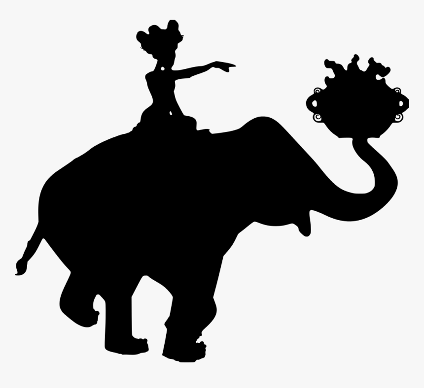 Transparent Elephant Mandala Png - Elephant Woman Silhouette, Png Download