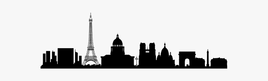 Paris Skyline Wall Decal Silhouette - Easy Paris Skyline Silhouette, HD Png Download