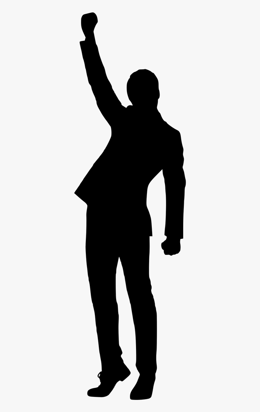 Silhouette Achieve Achievers Free Picture - Man With Hand Up Silhouette, HD Png Download