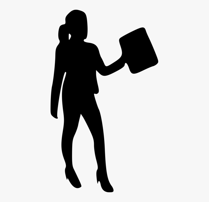 Standing,human Behavior,silhouette - Woman Silhouette Clipart Business Woman, HD Png Download