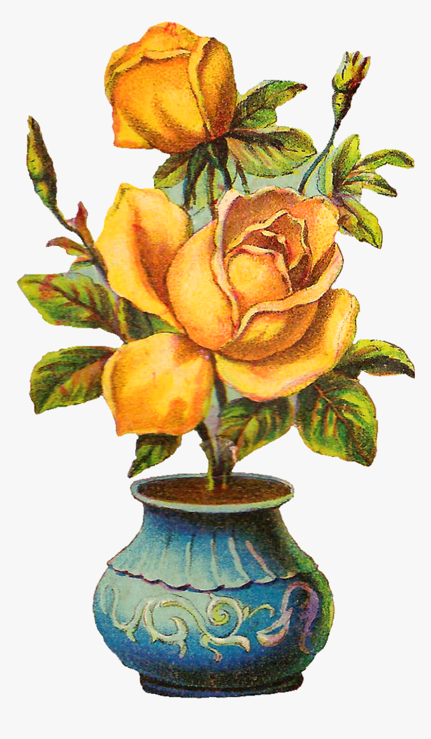 Hd Flowers Pot Png, Transparent Png