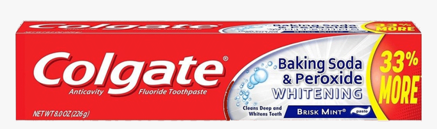 Colgate Tooth Paste Baking Soda Brisk Mint 226 Gm - Colgate Toothpaste 8 Oz, HD Png Download