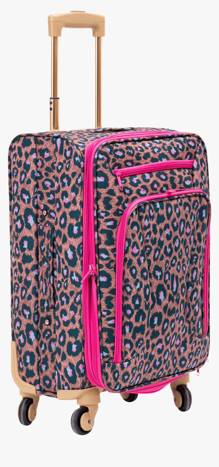 Leopard Print Suitcase, HD Png Download