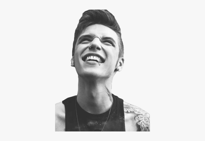 #andybiersack #andy #biersack #andyblack #blackandwhite - Andy Biersack Sonrisa, HD Png Download