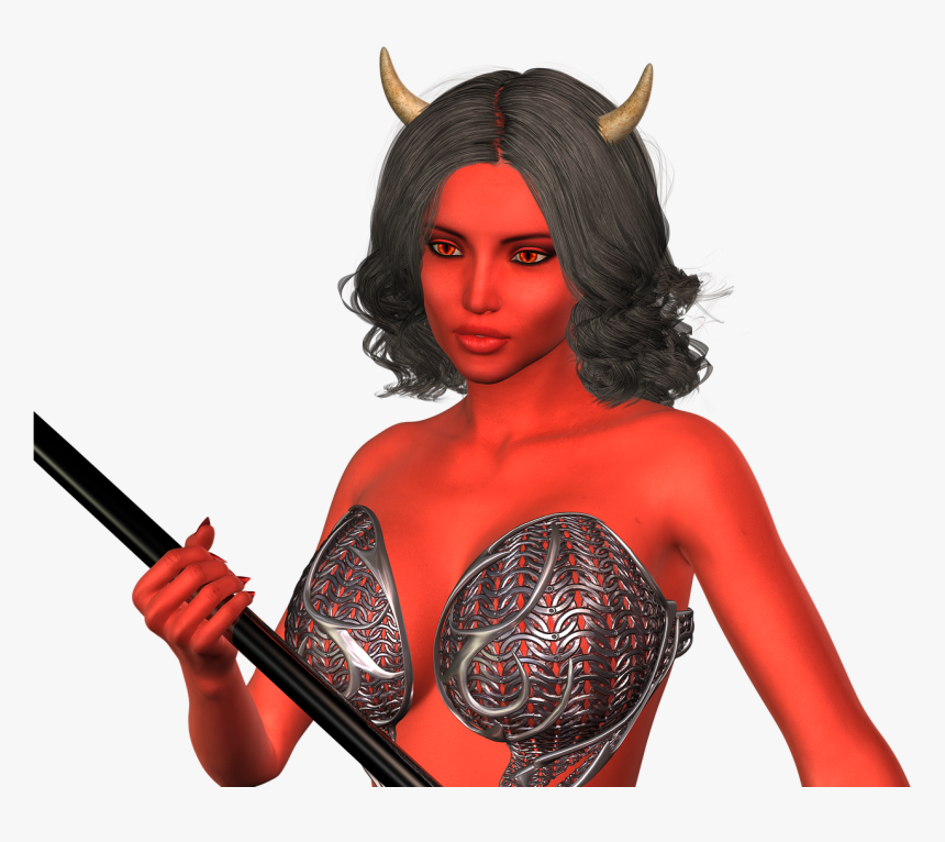 Diabo Mulher, HD Png Download