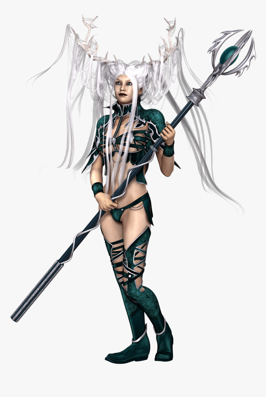 Woman White Reindeer Hairstyle Clip Arts - Female Warrior Png, Transparent Png