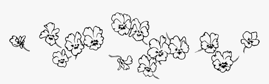 Black And White Flower Drawing Png, Transparent Png