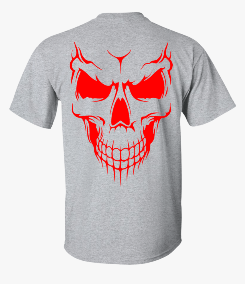 Red Skull Ultra Cotton T-shirt - Skull Black And White Png, Transparent Png