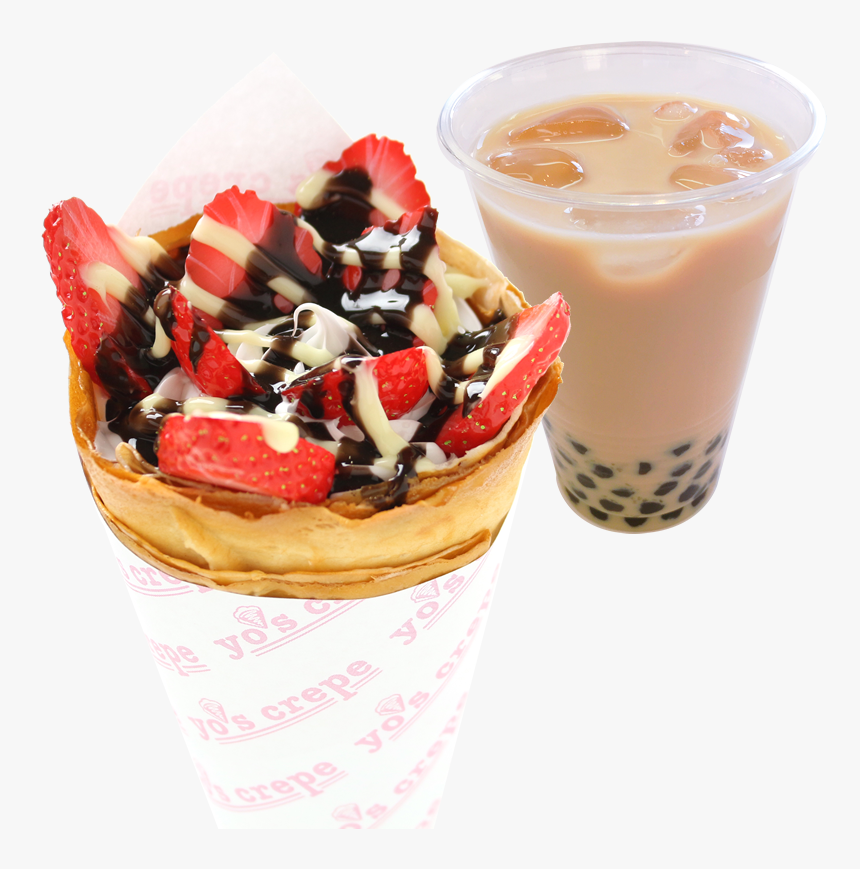 Any Crepe Boba Drink - Sundae, HD Png Download
