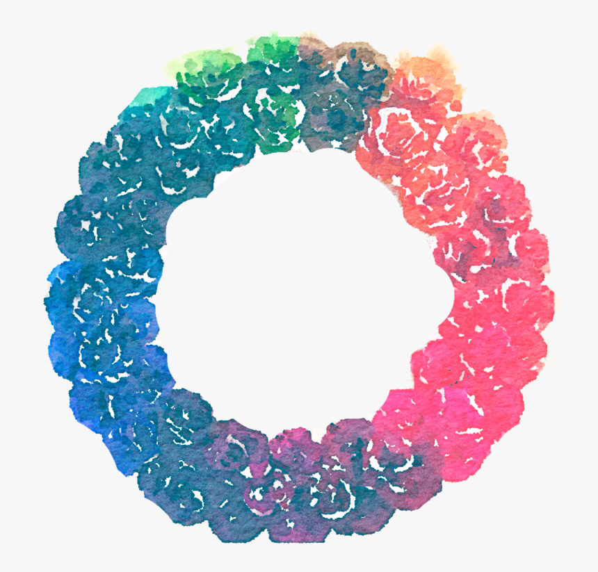 Free Rainbow Wreath Png - Circle Watercolor Png Free, Transparent Png