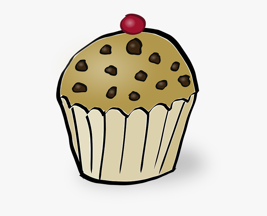Muffin, Cherry, Chocolate Chip, Cupcake - Muffin Clip Art, HD Png Download
