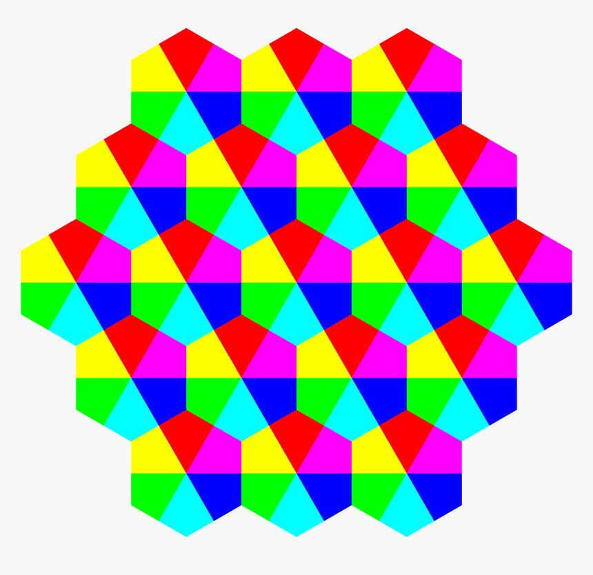 Kite Hexagons 6 Color Clip Arts - Hexagon Art Color, HD Png Download