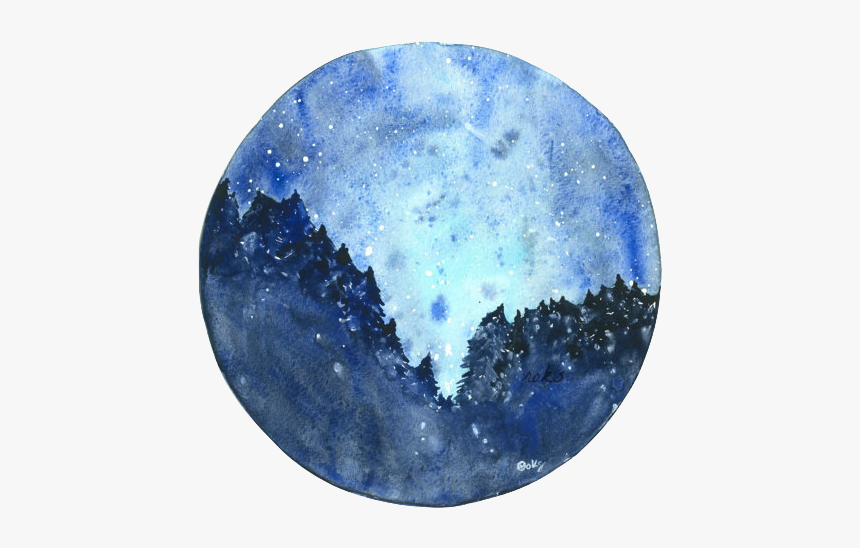 Starry Night Watercolor Png, Transparent Png