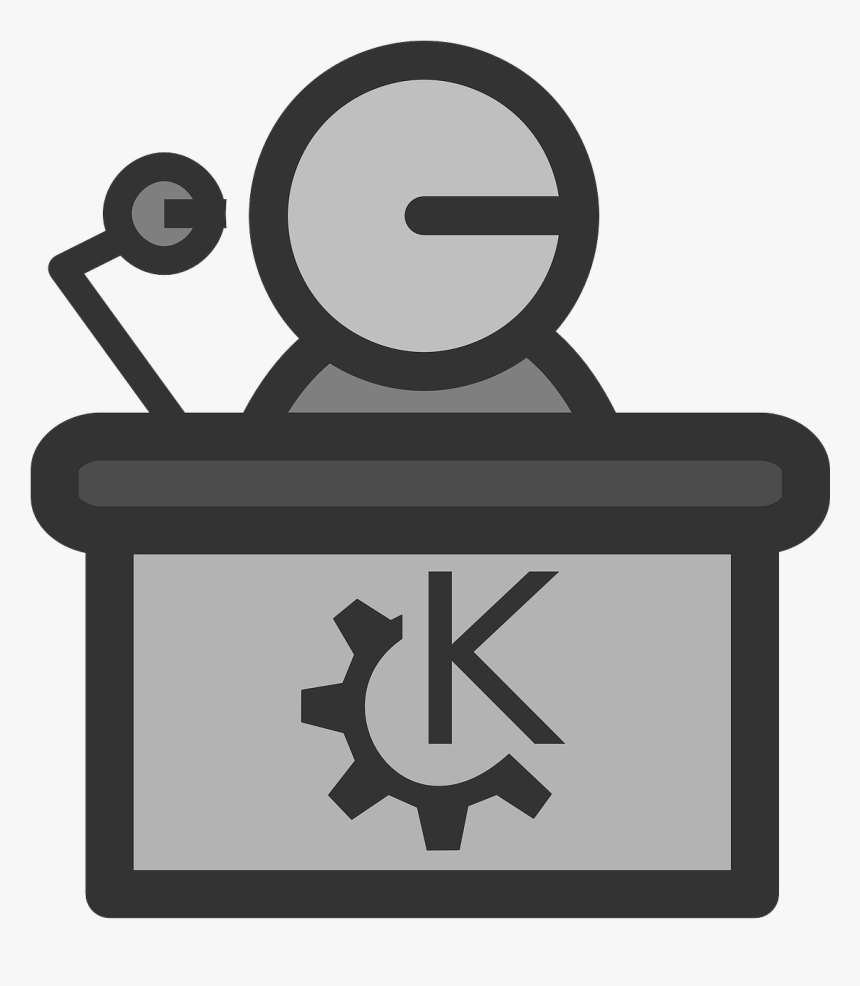 Presents Flat, Speaker, Theme, Public, Presenter, Icon, - Introduction Clip Art Black And White, HD Png Download