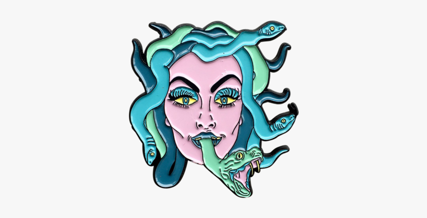 Medusa Pin - Illustration, HD Png Download