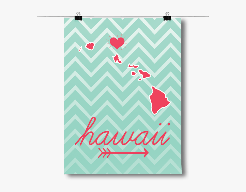 Hawaii State Chevron Pattern - Greeting Card, HD Png Download