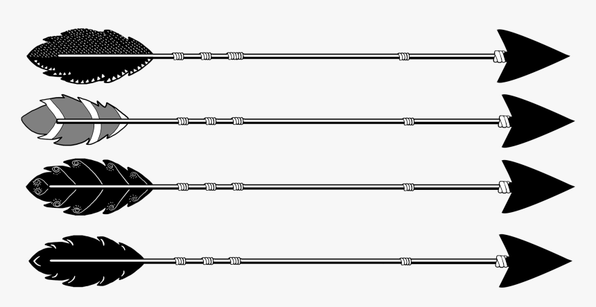 Tribal Black Arrows Different Types - Different Kinds Of Arrows, HD Png Download