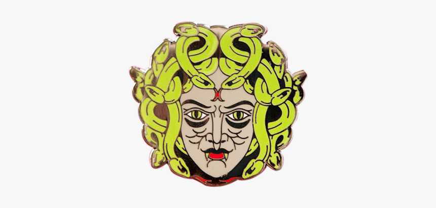 Green Medusa Pin - Illustration, HD Png Download