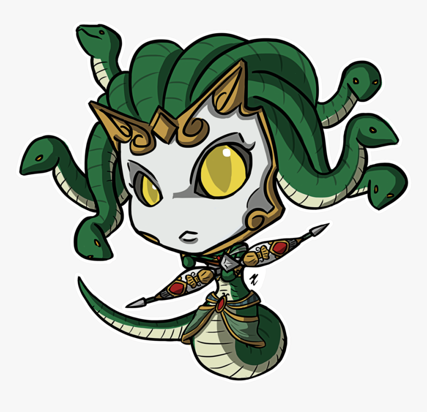 Medusa Chibi , Png Download - Cartoon, Transparent Png