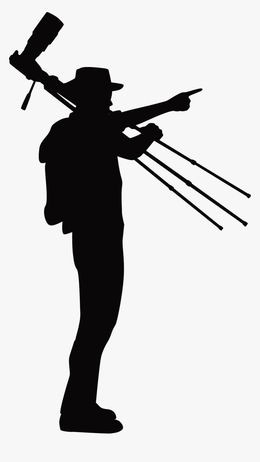 Photographer Silhouette - Silhouette, HD Png Download