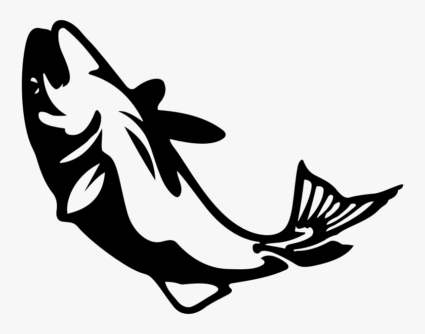 Stylized Fish Silhouette - Fishing Silhouette, HD Png Download