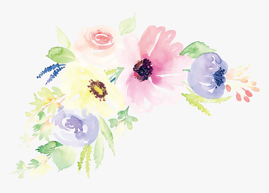 Watercolor Flower Vector Png, Transparent Png