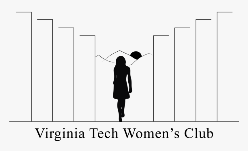 Vt Womensclub Logo Sept2017 Black - Silhouette, HD Png Download