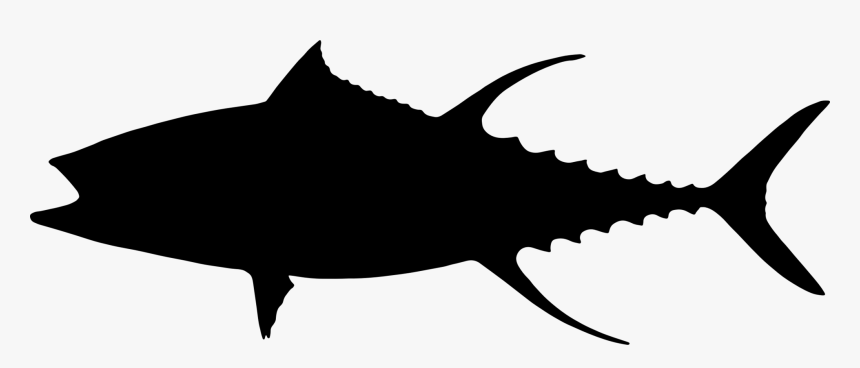 Atlantic Bluefin Yellowfin Bigeye - Yellowfin Tuna Silhouette, HD Png Download