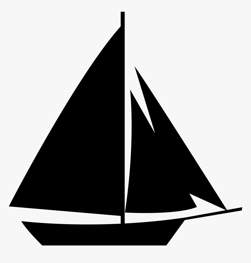 Sailboat Silhouette Clip Art, HD Png Download
