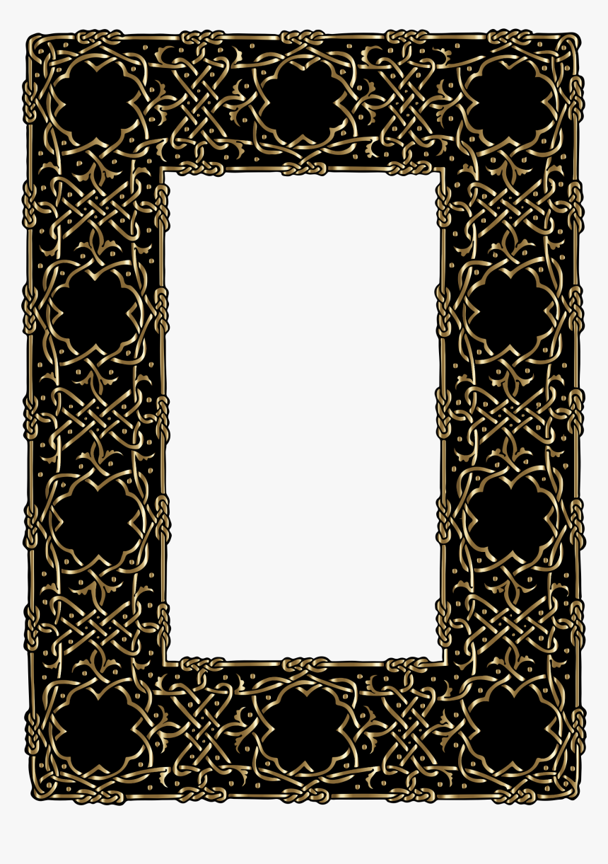 Gold Ornate Geometric Frame Clip Arts - Celtic Knot Png Frame, Transparent Png